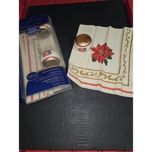 Pimpernel‎ Premier Collection Vintage 4 Printed Cotton Napkins 4 Handpainted...